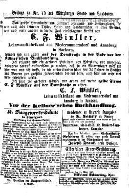 Würzburger Stadt- und Landbote Donnerstag 28. März 1867