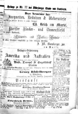 Würzburger Stadt- und Landbote Samstag 30. März 1867