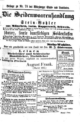 Würzburger Stadt- und Landbote Montag 1. April 1867