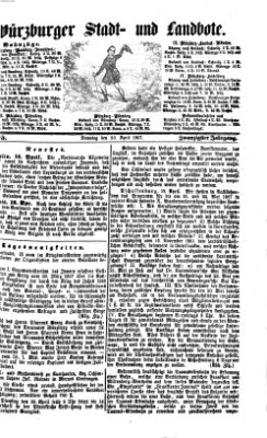 Würzburger Stadt- und Landbote Samstag 20. April 1867