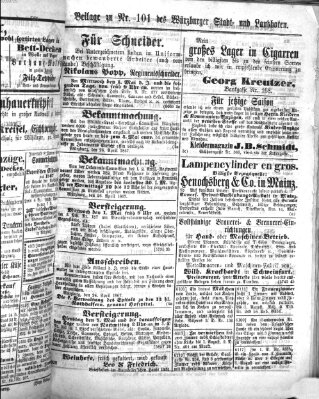 Würzburger Stadt- und Landbote Samstag 27. April 1867