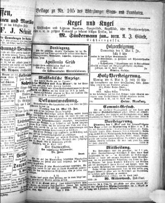 Würzburger Stadt- und Landbote Donnerstag 2. Mai 1867