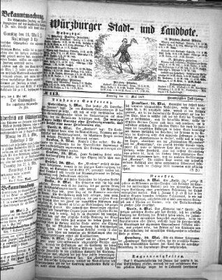 Würzburger Stadt- und Landbote Samstag 11. Mai 1867