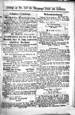 Würzburger Stadt- und Landbote Montag 20. Mai 1867