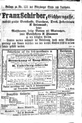 Würzburger Stadt- und Landbote Samstag 1. Juni 1867