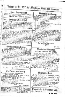 Würzburger Stadt- und Landbote Samstag 8. Juni 1867