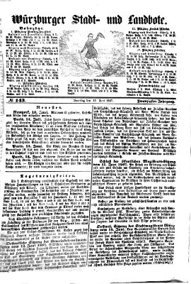 Würzburger Stadt- und Landbote Samstag 15. Juni 1867