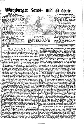 Würzburger Stadt- und Landbote Dienstag 18. Juni 1867