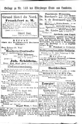 Würzburger Stadt- und Landbote Samstag 22. Juni 1867