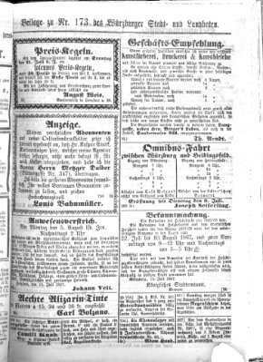 Würzburger Stadt- und Landbote Montag 22. Juli 1867