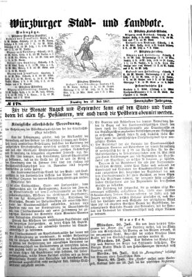 Würzburger Stadt- und Landbote Samstag 27. Juli 1867