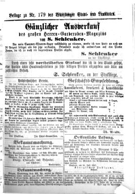 Würzburger Stadt- und Landbote Montag 29. Juli 1867