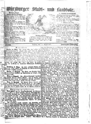 Würzburger Stadt- und Landbote Samstag 10. August 1867