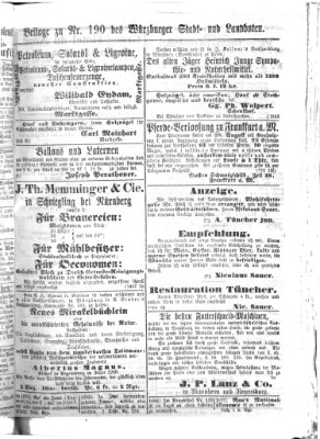 Würzburger Stadt- und Landbote Samstag 10. August 1867