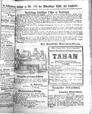 Würzburger Stadt- und Landbote Mittwoch 21. August 1867