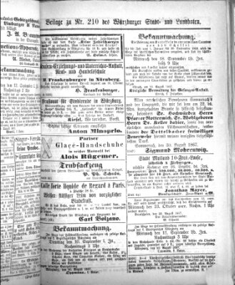 Würzburger Stadt- und Landbote Dienstag 3. September 1867