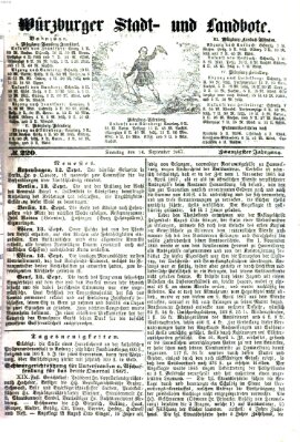 Würzburger Stadt- und Landbote Samstag 14. September 1867