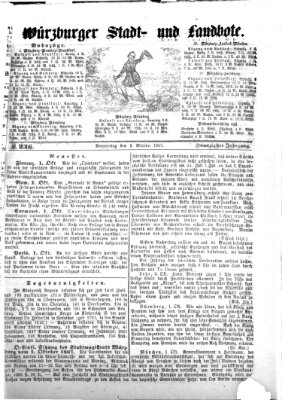 Würzburger Stadt- und Landbote Donnerstag 3. Oktober 1867