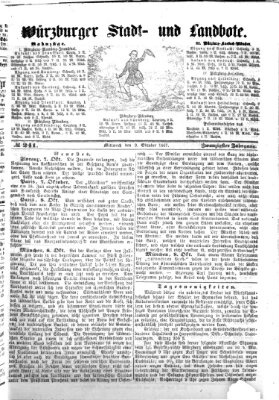 Würzburger Stadt- und Landbote Mittwoch 9. Oktober 1867