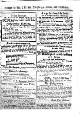 Würzburger Stadt- und Landbote Mittwoch 9. Oktober 1867