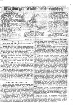 Würzburger Stadt- und Landbote Montag 14. Oktober 1867