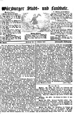 Würzburger Stadt- und Landbote Mittwoch 23. Oktober 1867