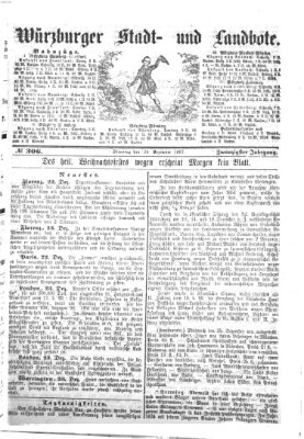 Würzburger Stadt- und Landbote Dienstag 24. Dezember 1867