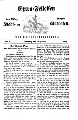 Extra-Felleisen (Würzburger Stadt- und Landbote) Sonntag 13. Januar 1867