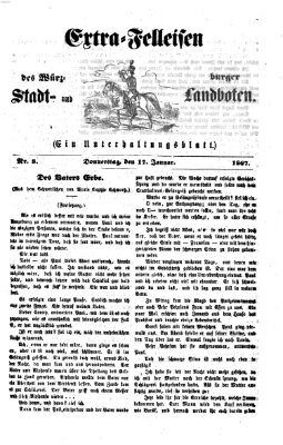 Extra-Felleisen (Würzburger Stadt- und Landbote) Donnerstag 17. Januar 1867