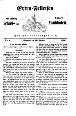 Extra-Felleisen (Würzburger Stadt- und Landbote) Sonntag 20. Januar 1867