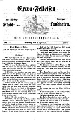 Extra-Felleisen (Würzburger Stadt- und Landbote) Sonntag 3. Februar 1867