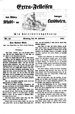 Extra-Felleisen (Würzburger Stadt- und Landbote) Sonntag 10. Februar 1867