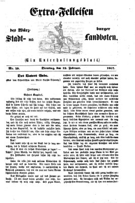 Extra-Felleisen (Würzburger Stadt- und Landbote) Dienstag 12. Februar 1867