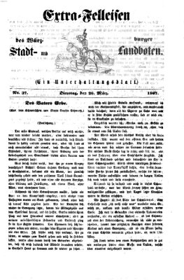 Extra-Felleisen (Würzburger Stadt- und Landbote) Dienstag 26. März 1867