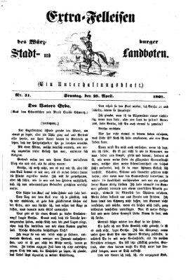 Extra-Felleisen (Würzburger Stadt- und Landbote) Sonntag 28. April 1867