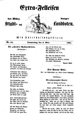 Extra-Felleisen (Würzburger Stadt- und Landbote) Donnerstag 2. Mai 1867