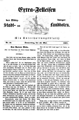 Extra-Felleisen (Würzburger Stadt- und Landbote) Donnerstag 16. Mai 1867