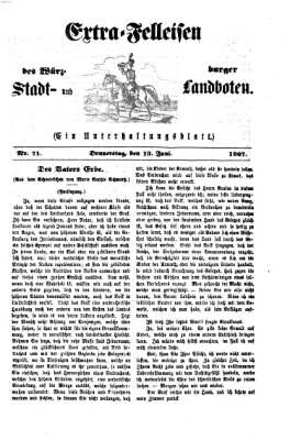 Extra-Felleisen (Würzburger Stadt- und Landbote) Donnerstag 13. Juni 1867