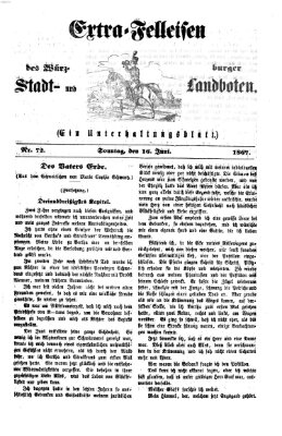 Extra-Felleisen (Würzburger Stadt- und Landbote) Sonntag 16. Juni 1867