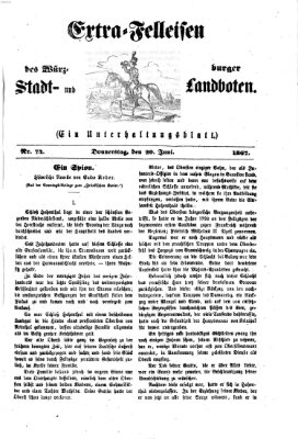 Extra-Felleisen (Würzburger Stadt- und Landbote) Donnerstag 20. Juni 1867