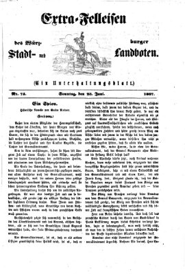 Extra-Felleisen (Würzburger Stadt- und Landbote) Sonntag 23. Juni 1867