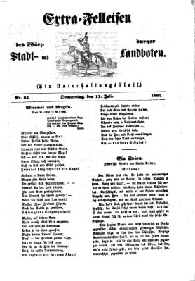 Extra-Felleisen (Würzburger Stadt- und Landbote) Donnerstag 11. Juli 1867