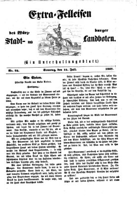 Extra-Felleisen (Würzburger Stadt- und Landbote) Sonntag 14. Juli 1867