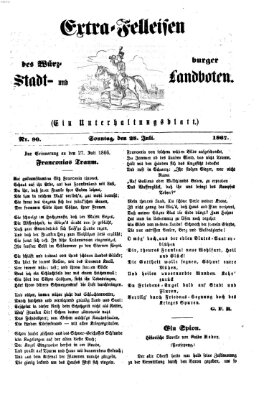 Extra-Felleisen (Würzburger Stadt- und Landbote) Sonntag 28. Juli 1867