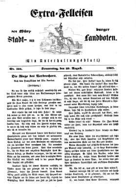 Extra-Felleisen (Würzburger Stadt- und Landbote) Donnerstag 29. August 1867