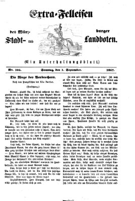 Extra-Felleisen (Würzburger Stadt- und Landbote) Sonntag 1. September 1867