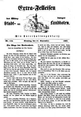 Extra-Felleisen (Würzburger Stadt- und Landbote) Dienstag 17. September 1867