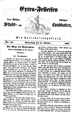 Extra-Felleisen (Würzburger Stadt- und Landbote) Donnerstag 31. Oktober 1867