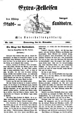 Extra-Felleisen (Würzburger Stadt- und Landbote) Donnerstag 21. November 1867