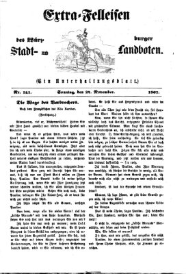 Extra-Felleisen (Würzburger Stadt- und Landbote) Sonntag 24. November 1867